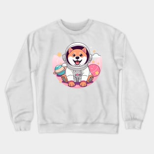 astronaut dog Crewneck Sweatshirt